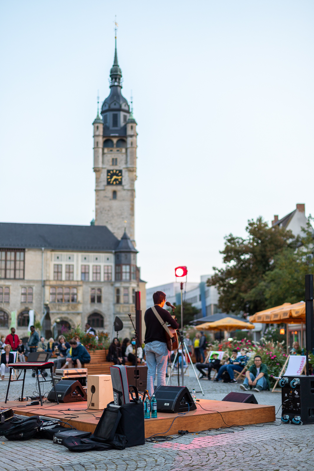 Bühne auf dem Marktplatz Dessau